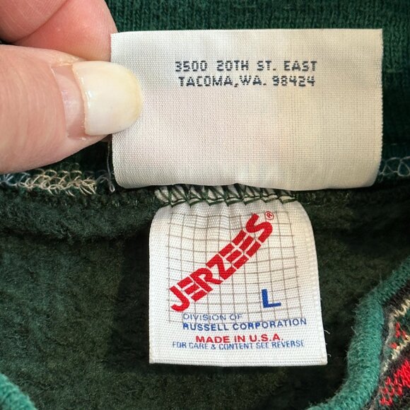 Vintage Morning Sun Sweatshirt Double Collar Winter Snow Farm Cardinals LARGE - Picture 5 of 14